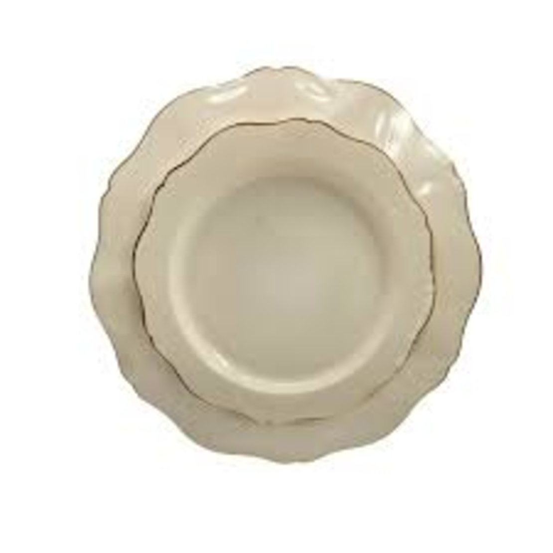 סט צלחות rose שמנת זהב 16 יחידות