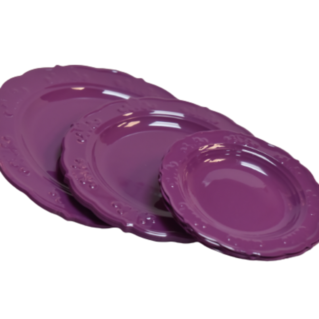 צלחת קטנה נאפולי סגול 12 יחידות קוטר 6