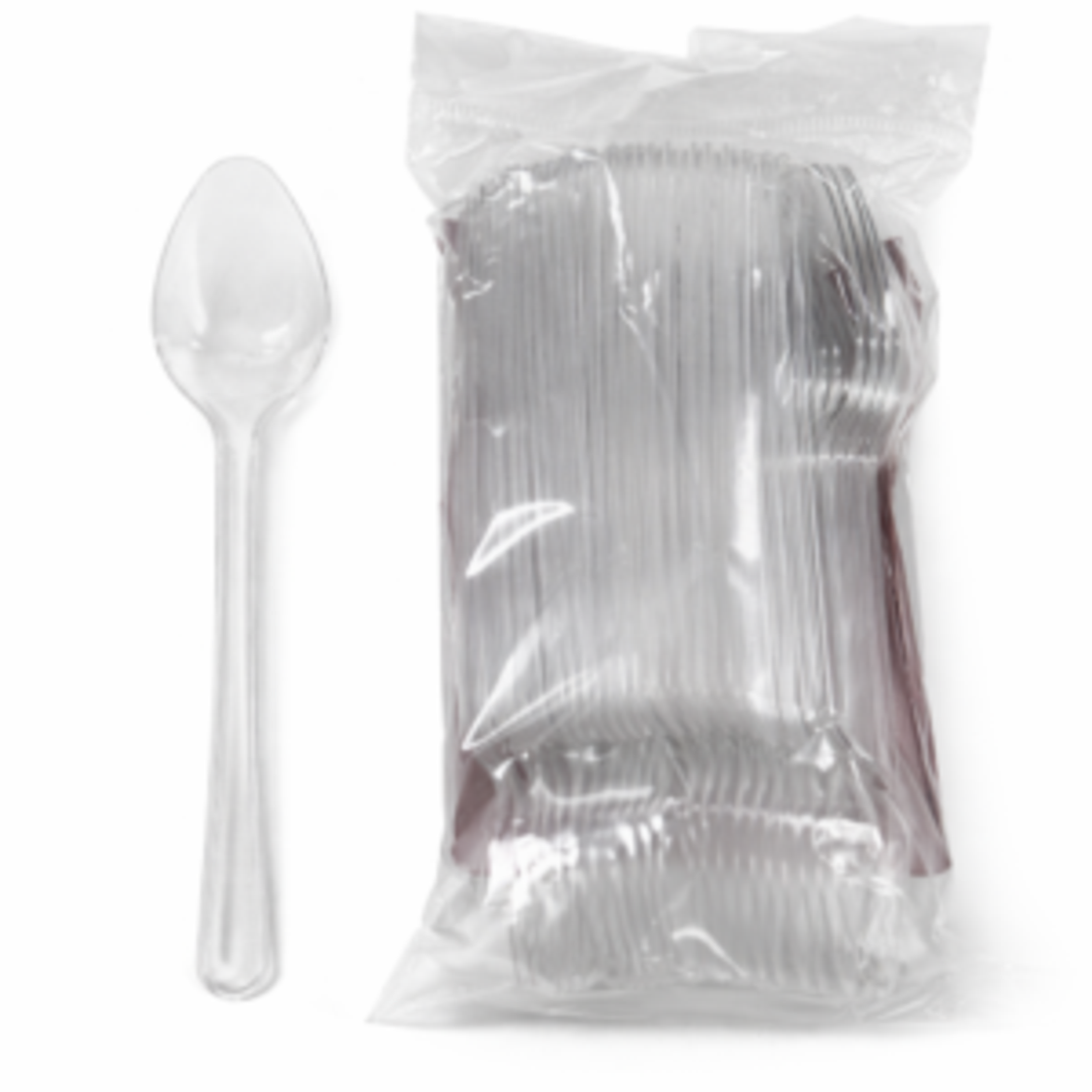 כפית קשיחה שקוף ארוז 50 י