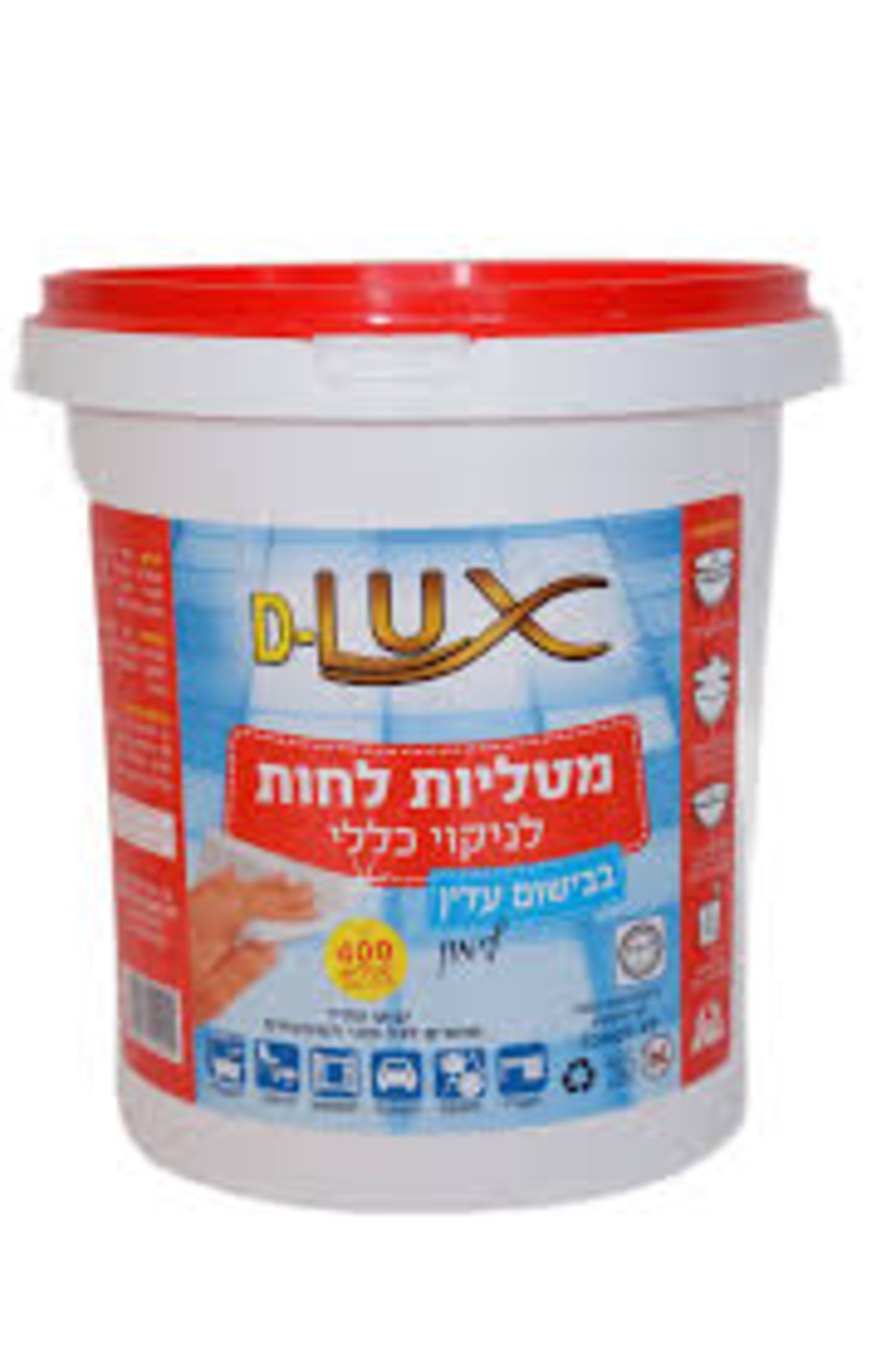דלי מטליות לחות נשלפות לניקוי כללי 400 יחידות