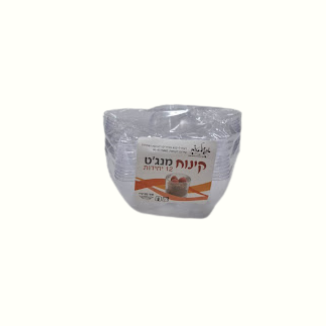 כוסות קינוח מנג'ט 12 יחידות שקוף