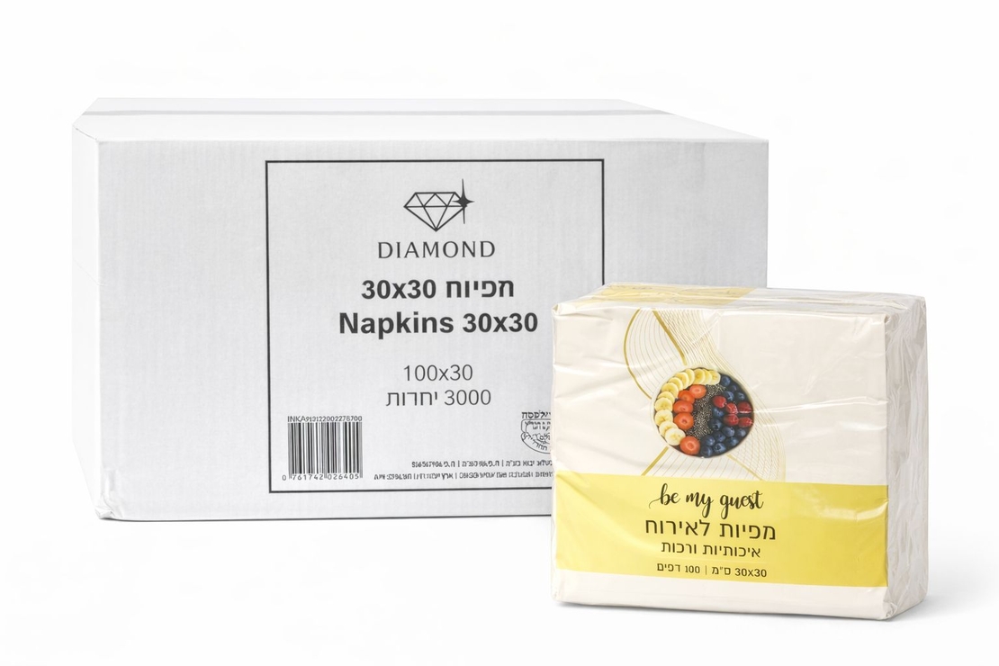 מפיות נייר לבן 100 י