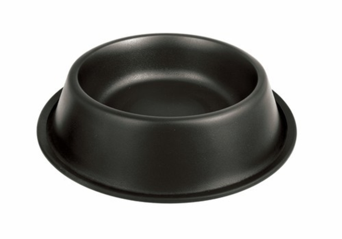 קערת נירוסטה עם גומי שחורה 18 ס