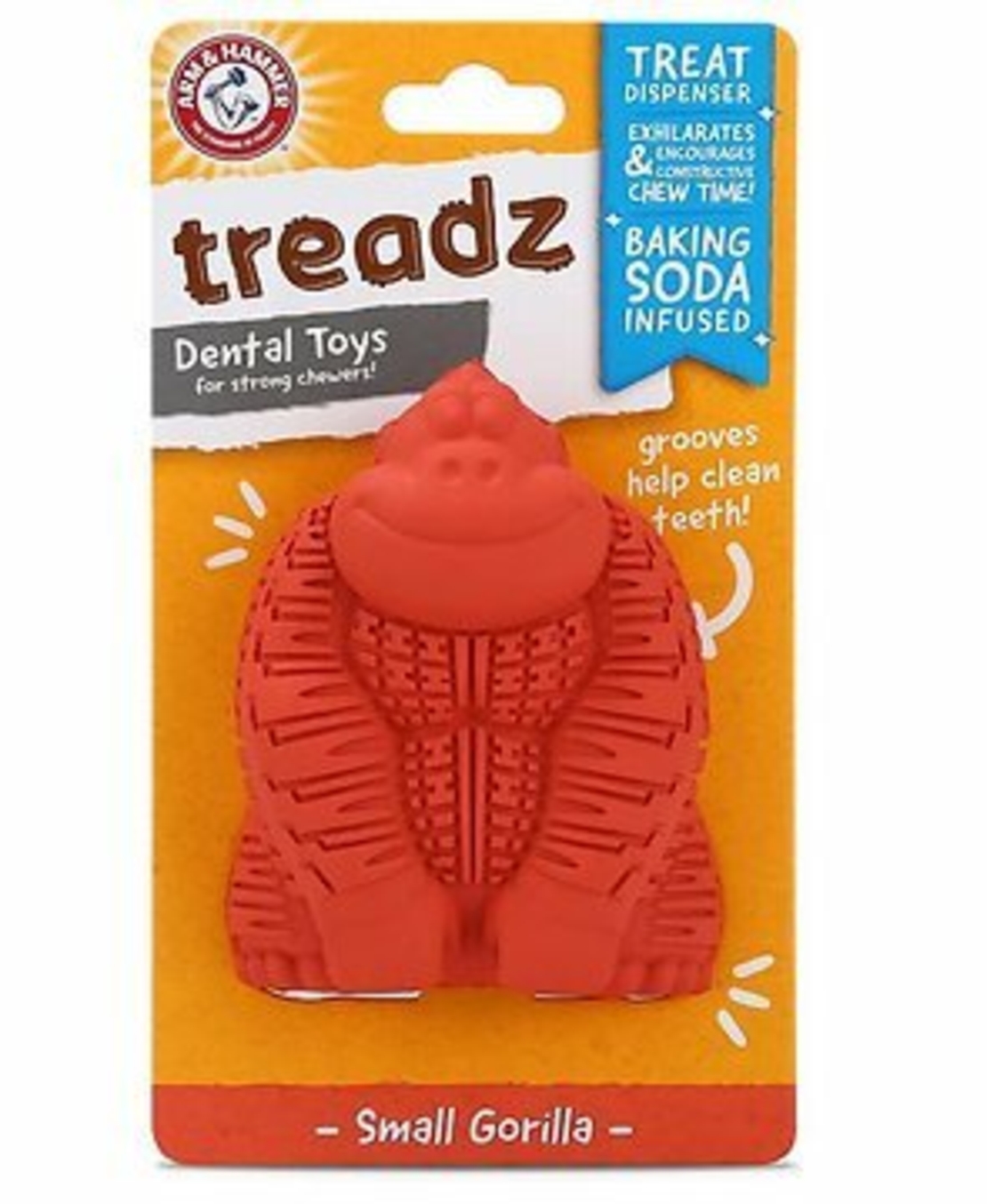Arm & Hammer Treadz Gorilla – צעצוע דנטלי לכלבים, מידה קטנה