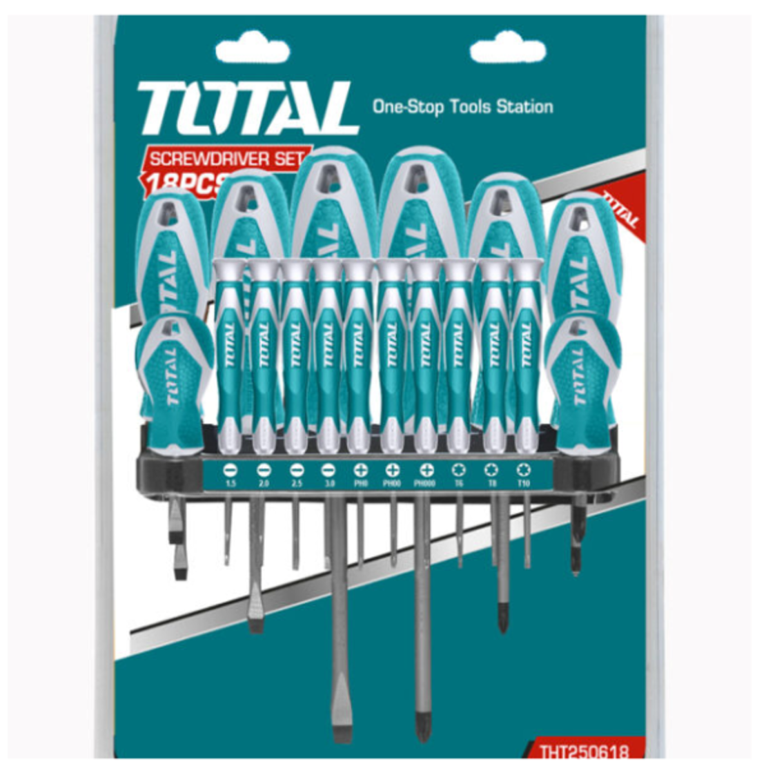 סט 18 מברגים איכותיים מחברת TOTAL