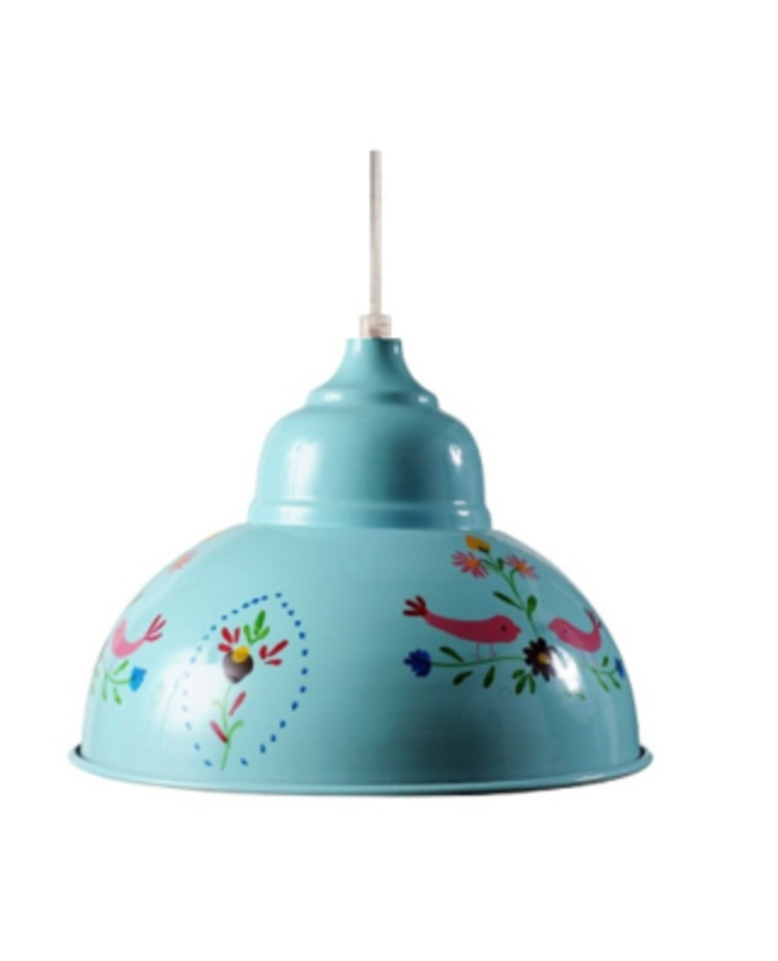 מנורת ברזל מצויירת תכלת