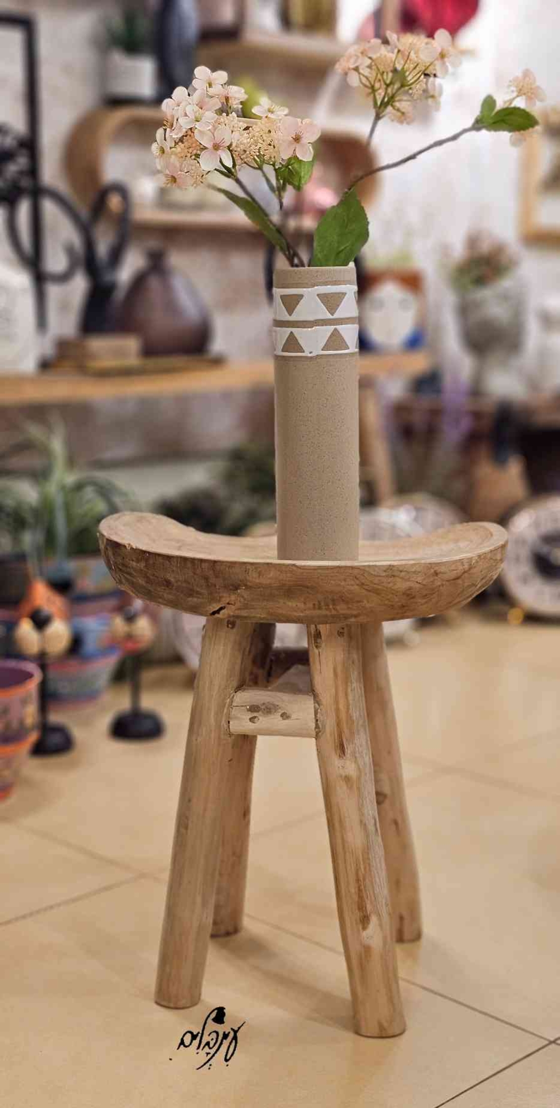 שרפרף כסא עץ טיק