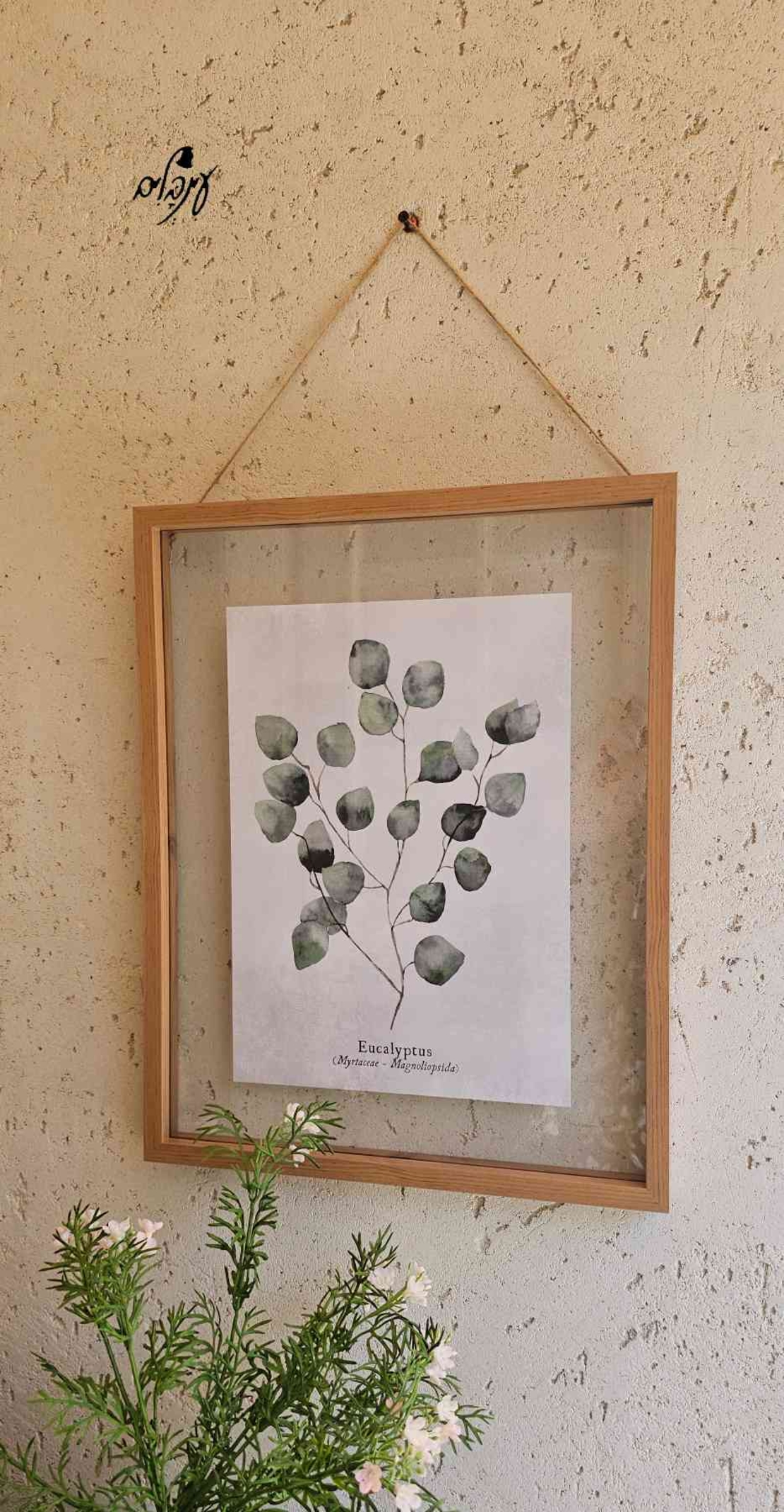 תמונת זכוכית עלים דגם 2