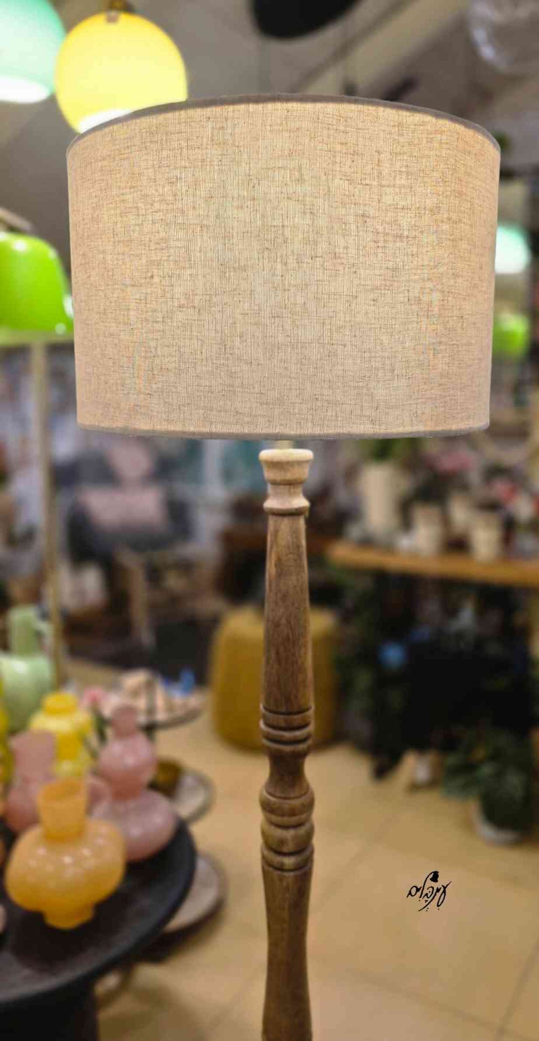 מנורת רגל עץ וינטג'
