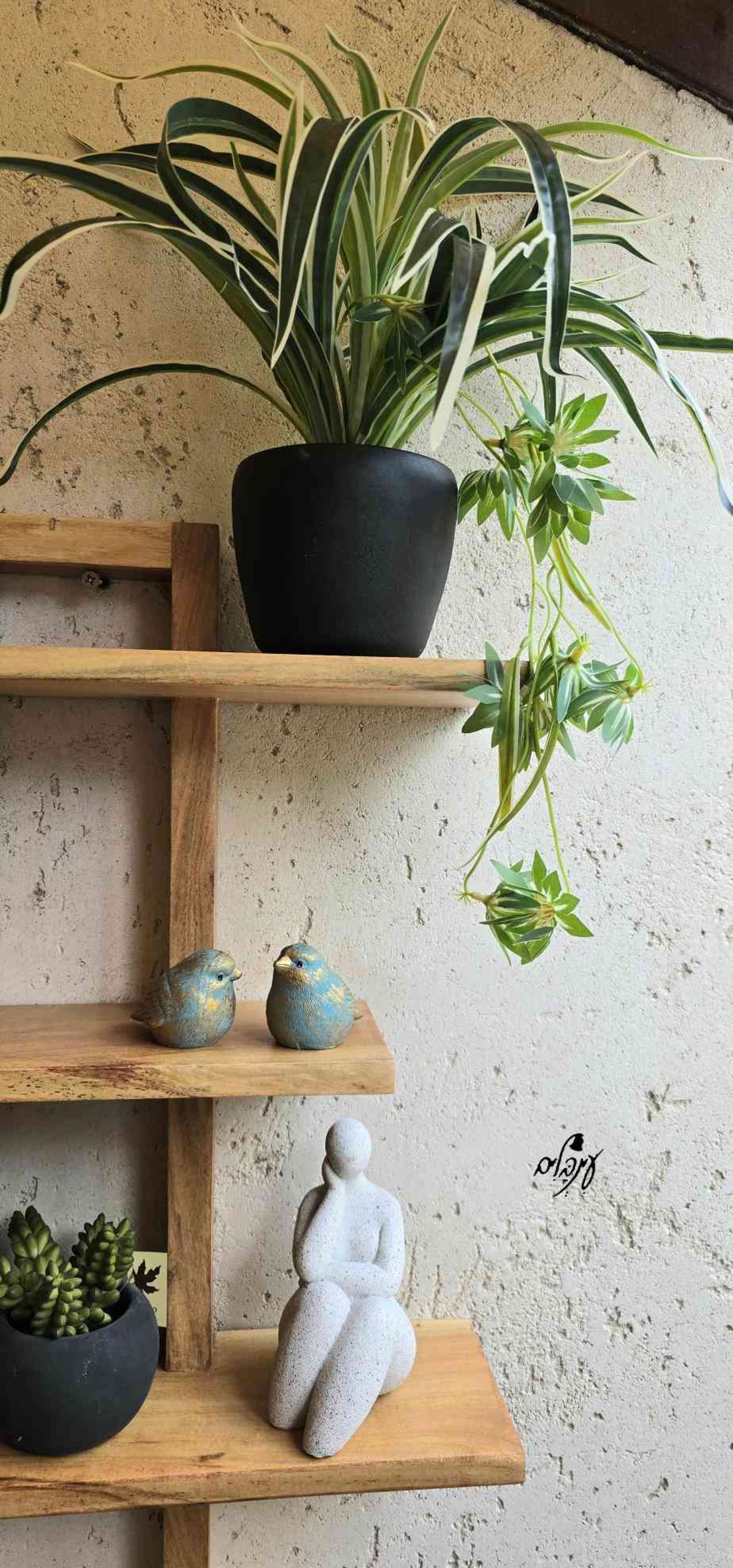 מדף עץ 4 קומות