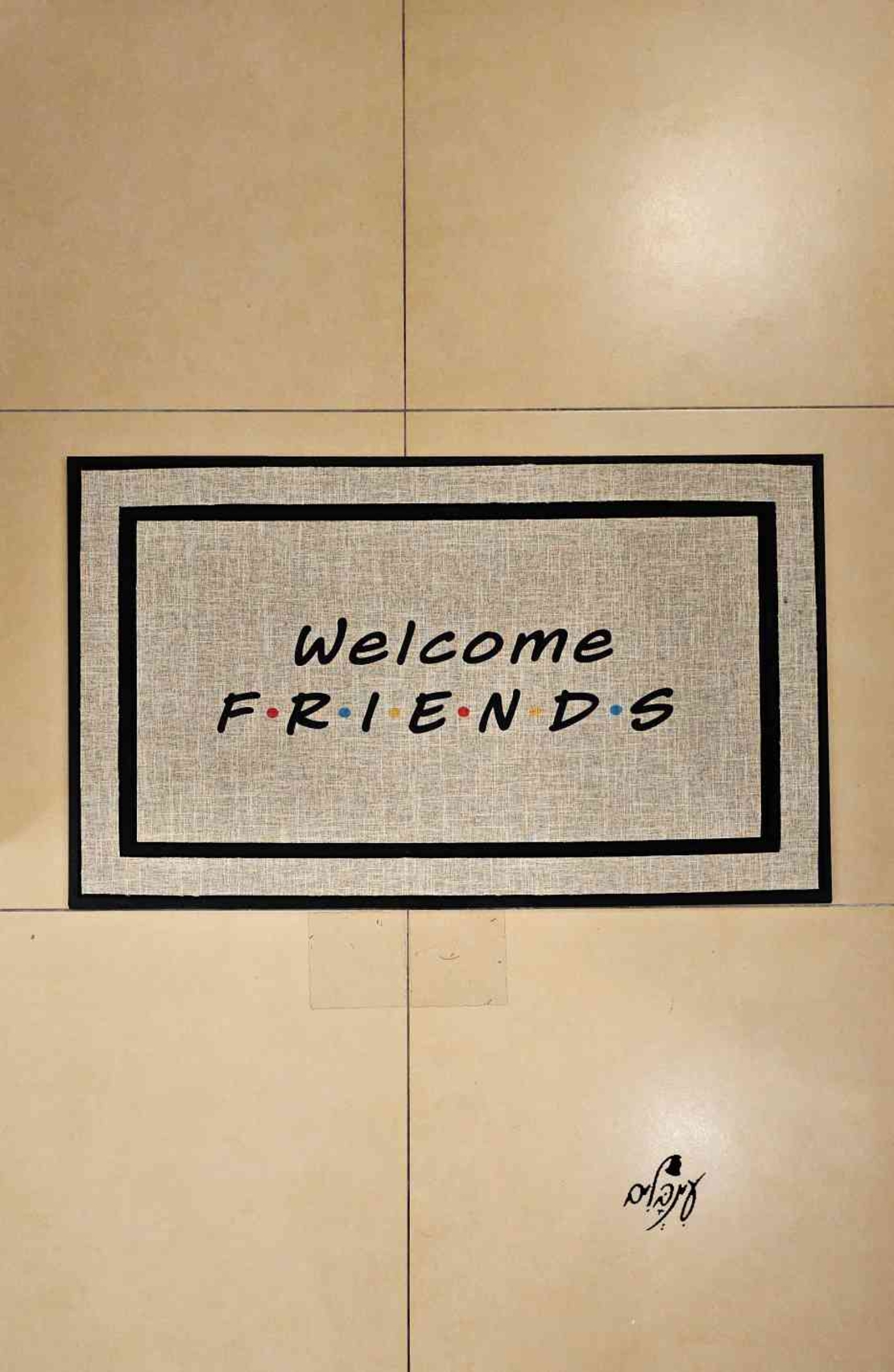 שטיחון גומי לכניסה welcome בג'