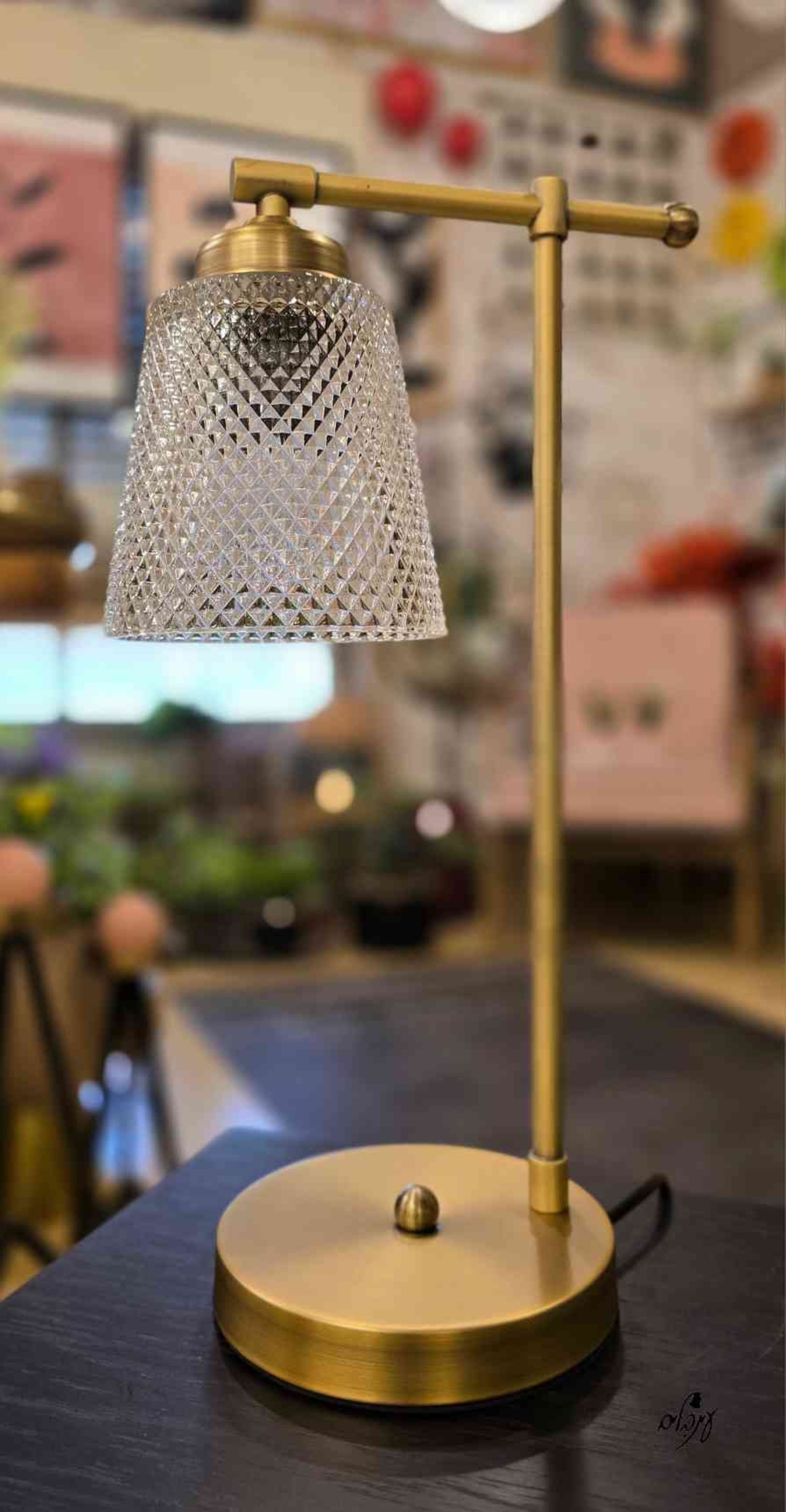 מנורת שירי זכוכית גלי