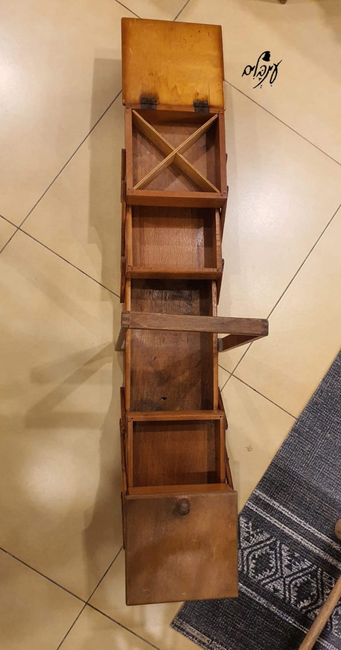 קופסת כלי תפירה וינטג'