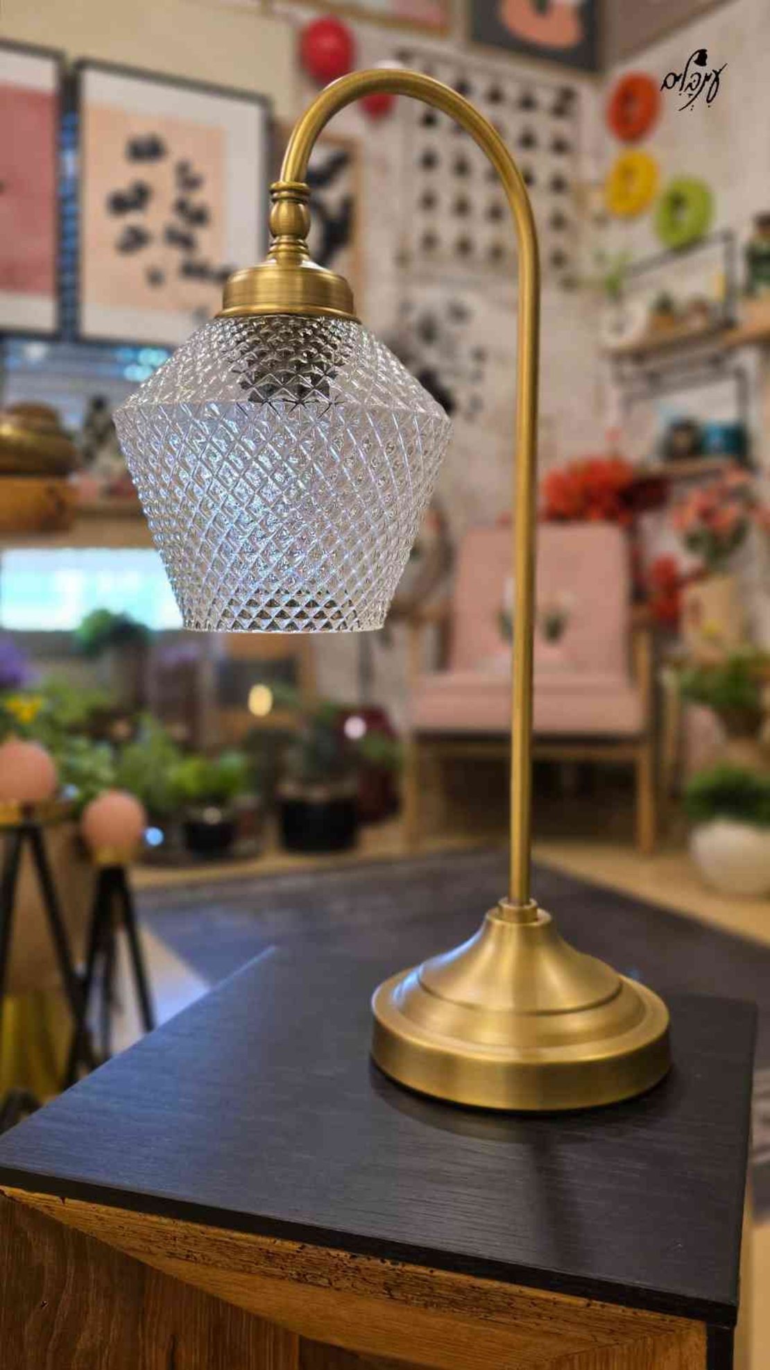 מנורת גולי זכוכית גודי