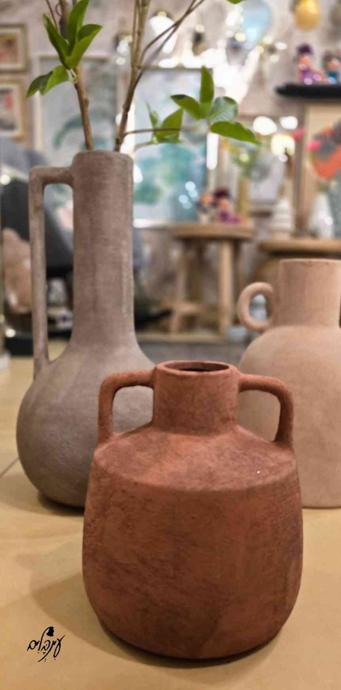 אגרטל טרקוטה וינטג' חמרה