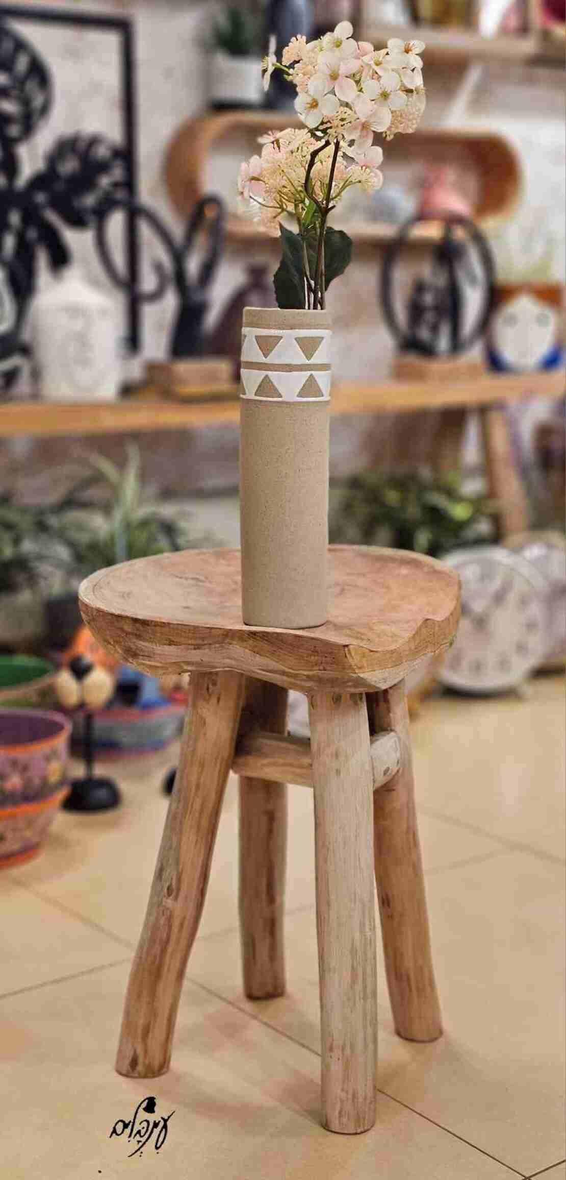 שרפרף כסא עץ טיק