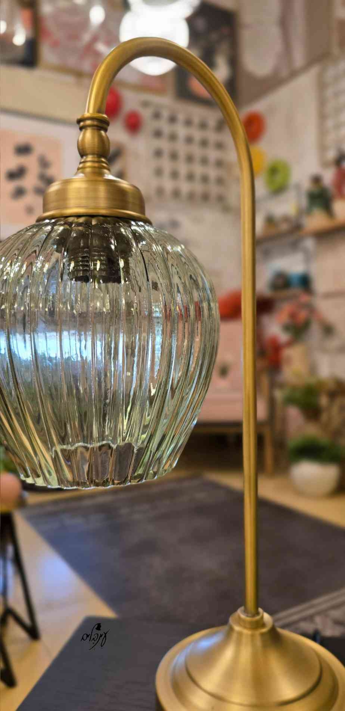 מנורת גולי זכוכית אגס ירקרק