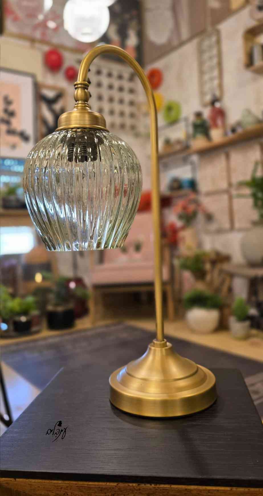 מנורת גולי זכוכית אגס ירקרק