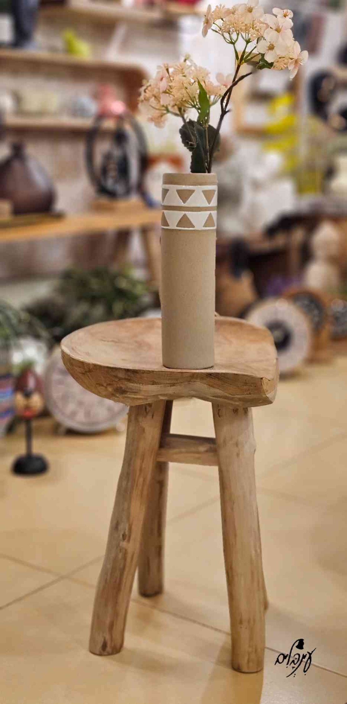שרפרף כסא עץ טיק