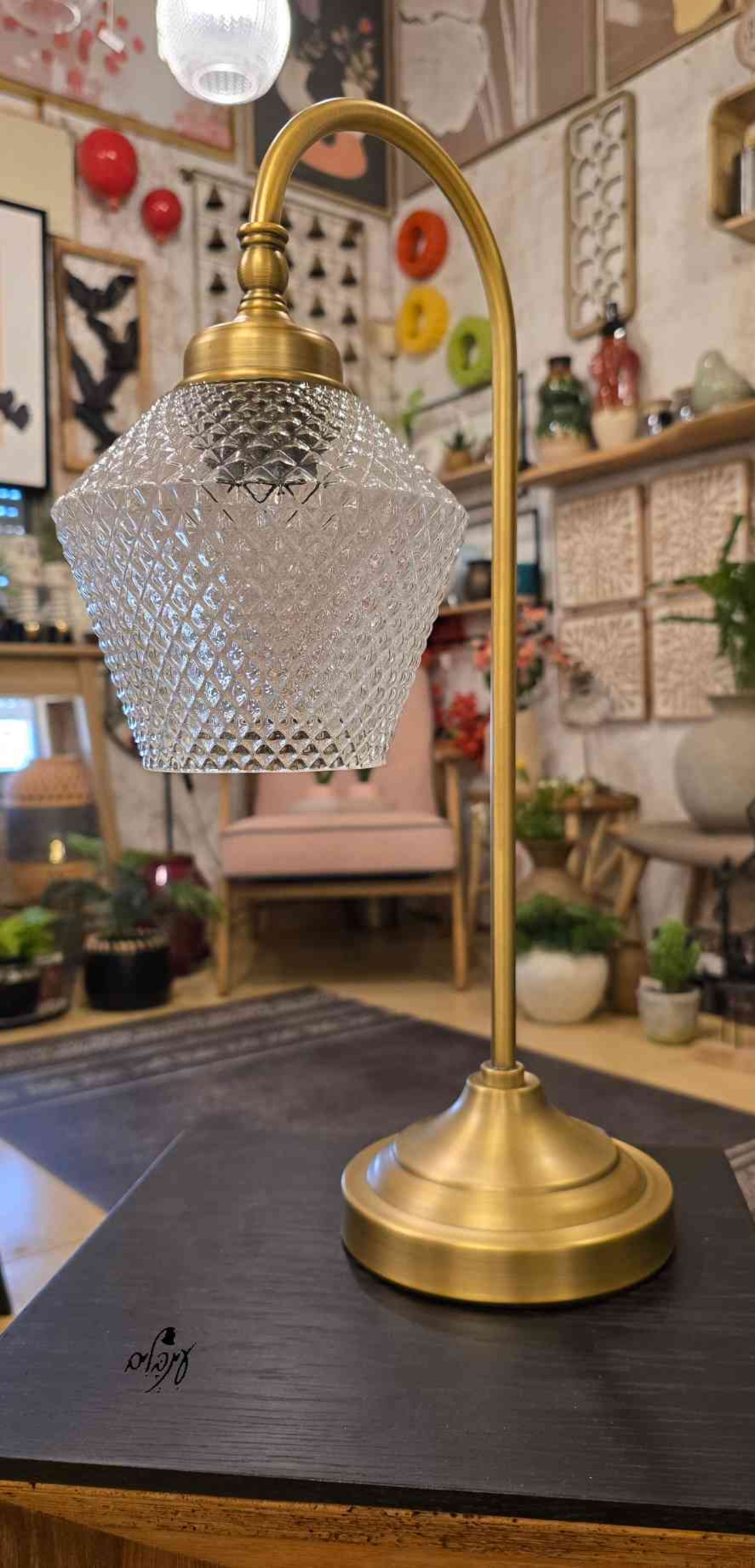 מנורת גולי זכוכית גודי