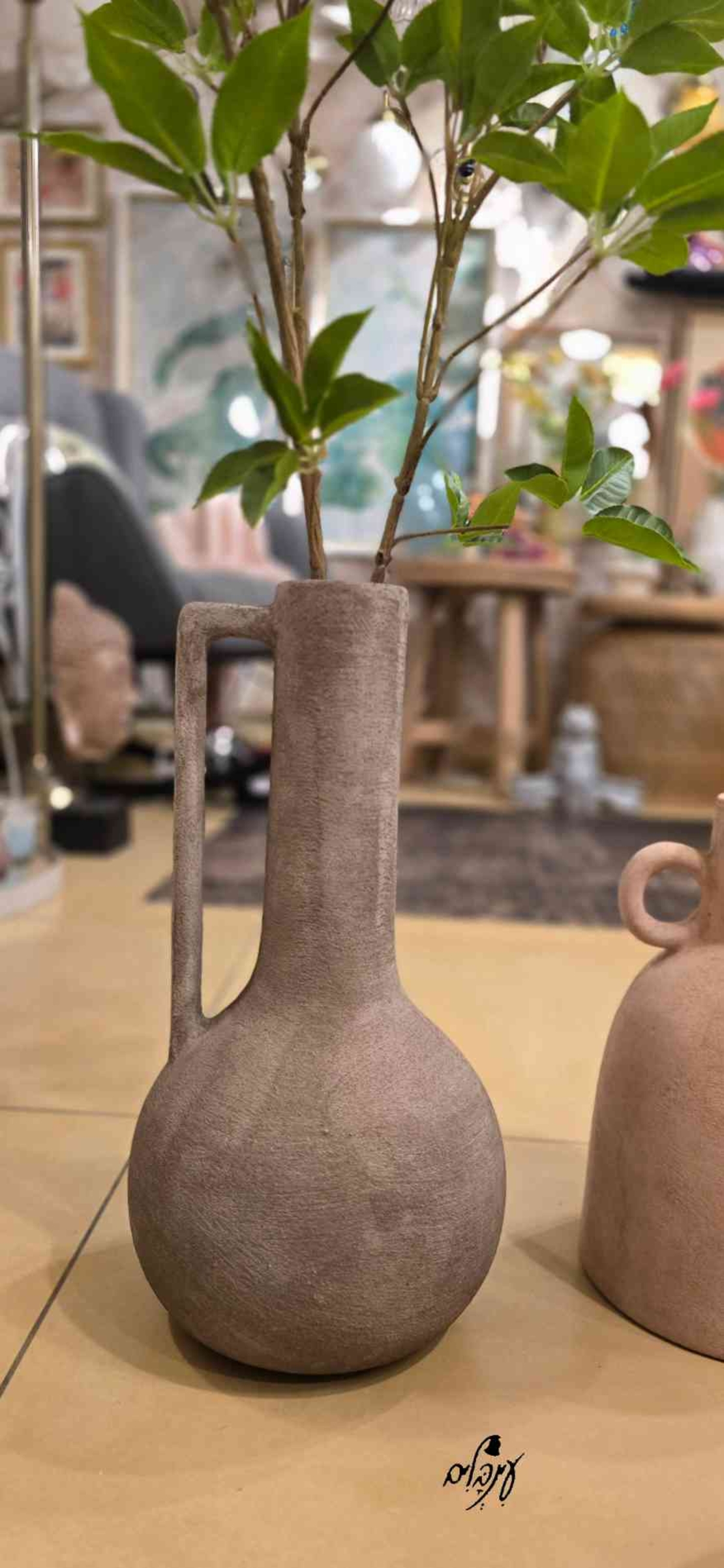 אגרטל טרקוטה וינטג' חום