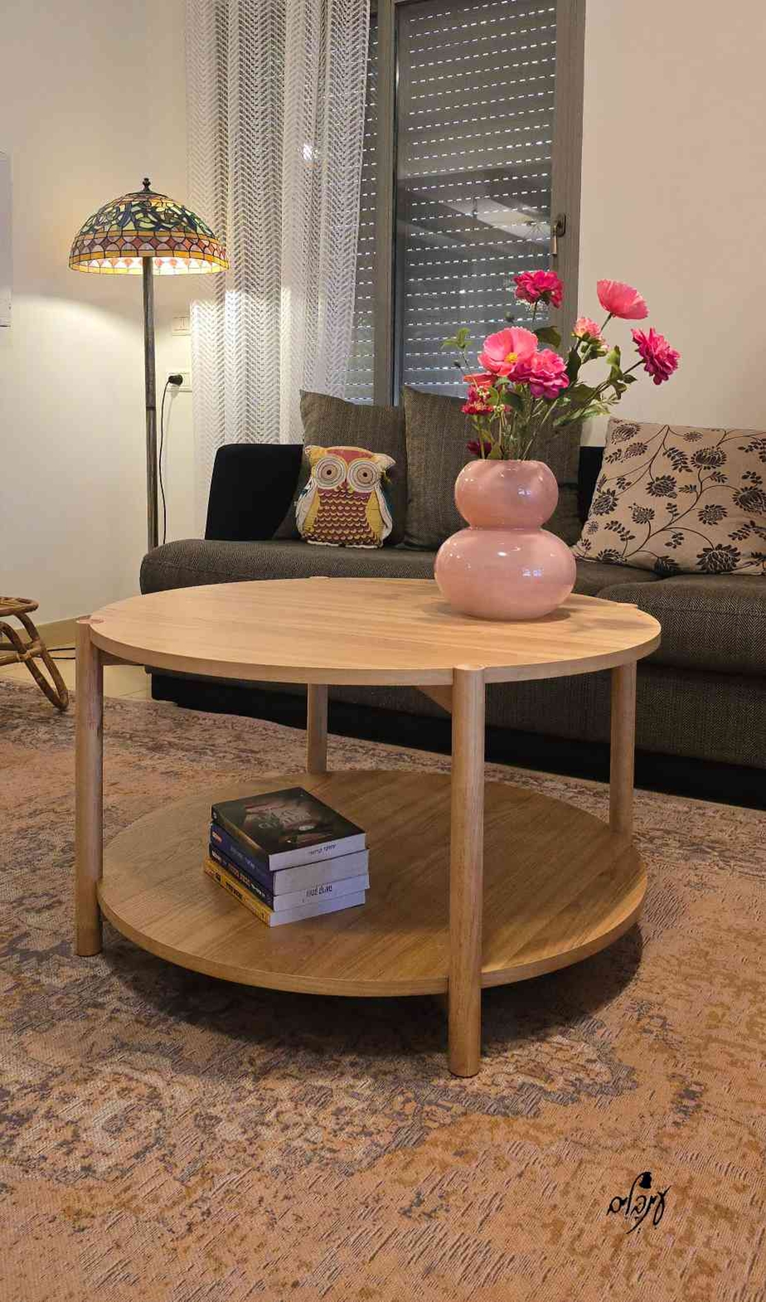 שולחן סלון עץ גומי