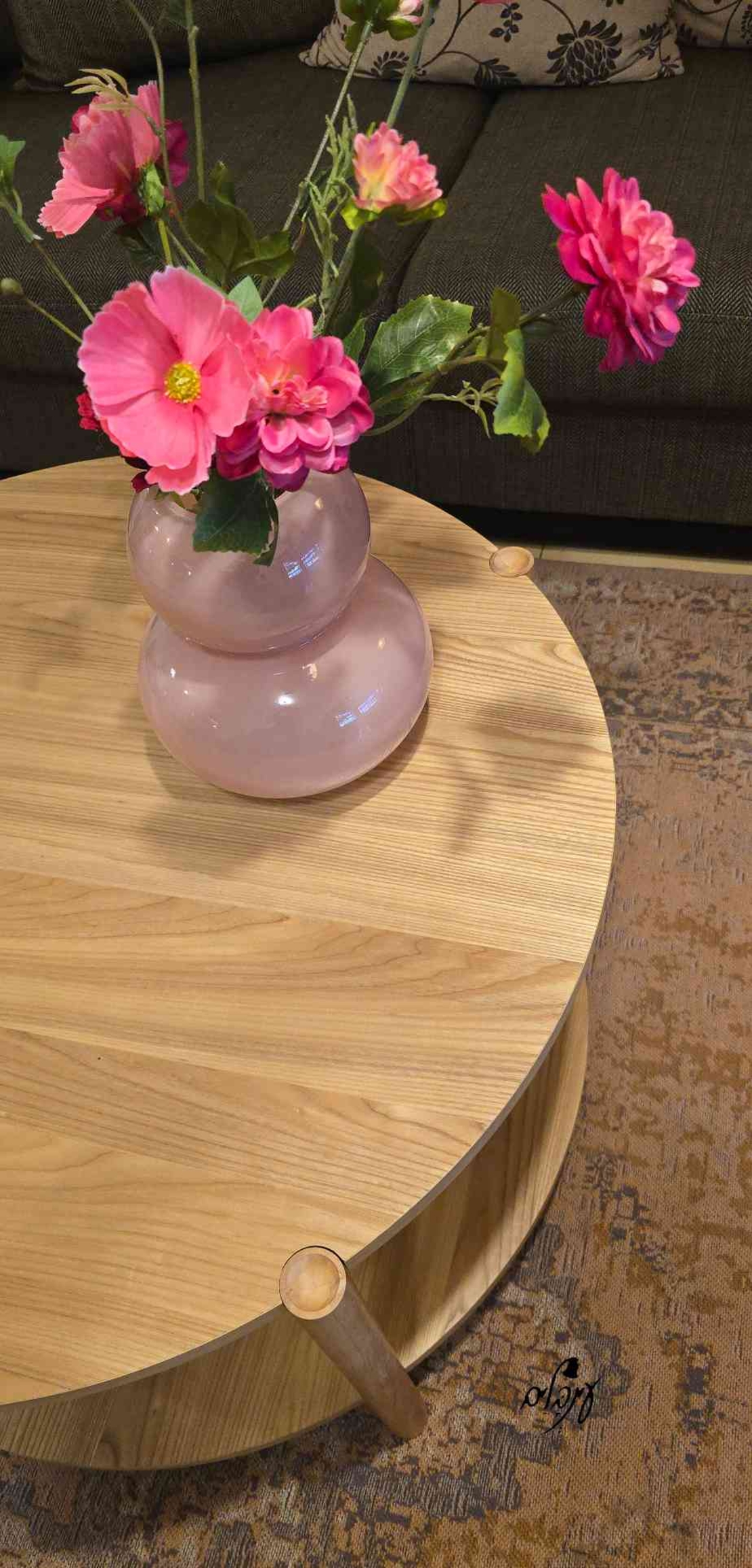 שולחן סלון עץ גומי