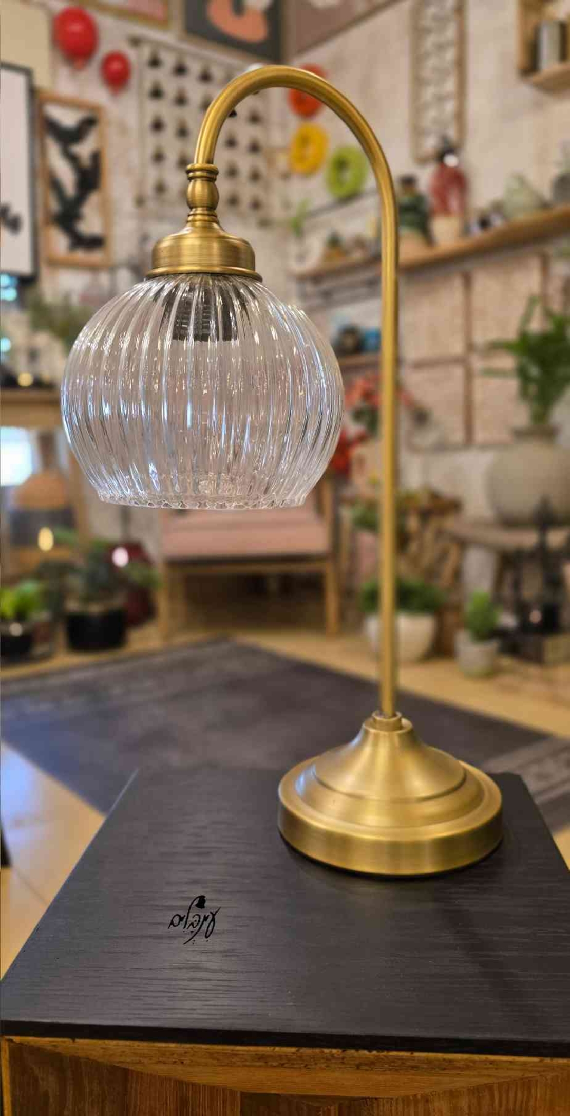 מנורת גולי זכוכית כדור פסים שקוף