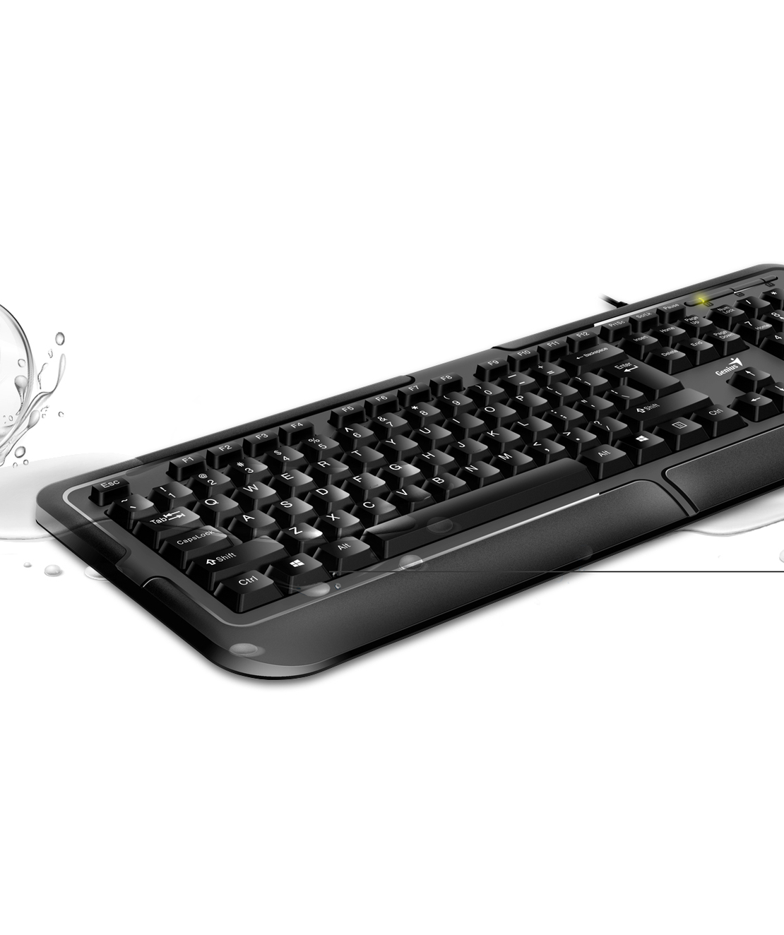 מקלדת חוטית Genius KB-118 II USB HEB ENG BLACK