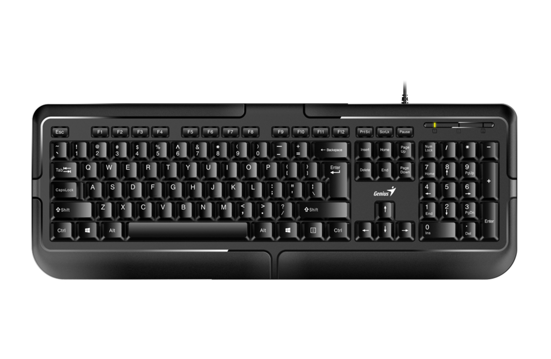 מקלדת חוטית Genius KB-118 II USB HEB ENG BLACK