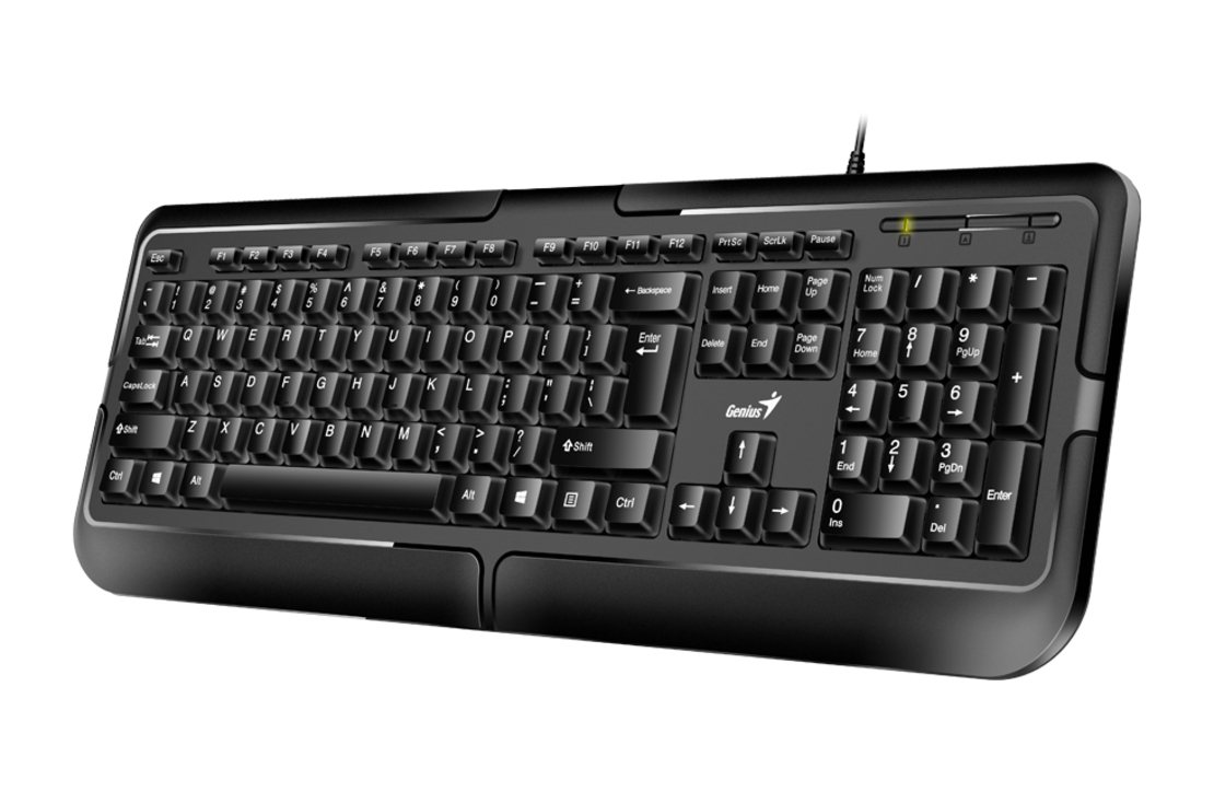 מקלדת חוטית Genius KB-118 II USB HEB ENG BLACK