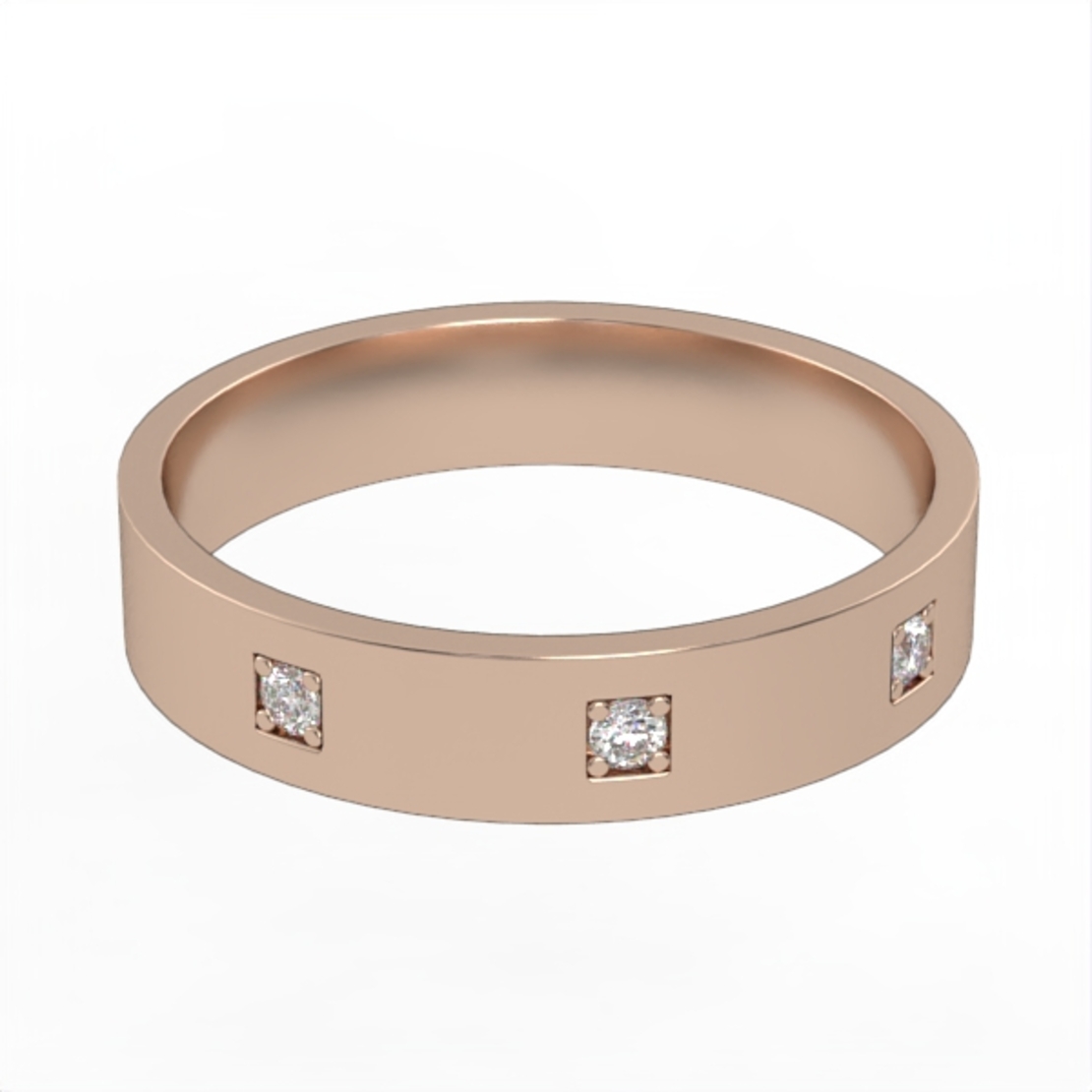 Diamond wedding ring 'Comfort Fit' model WR13