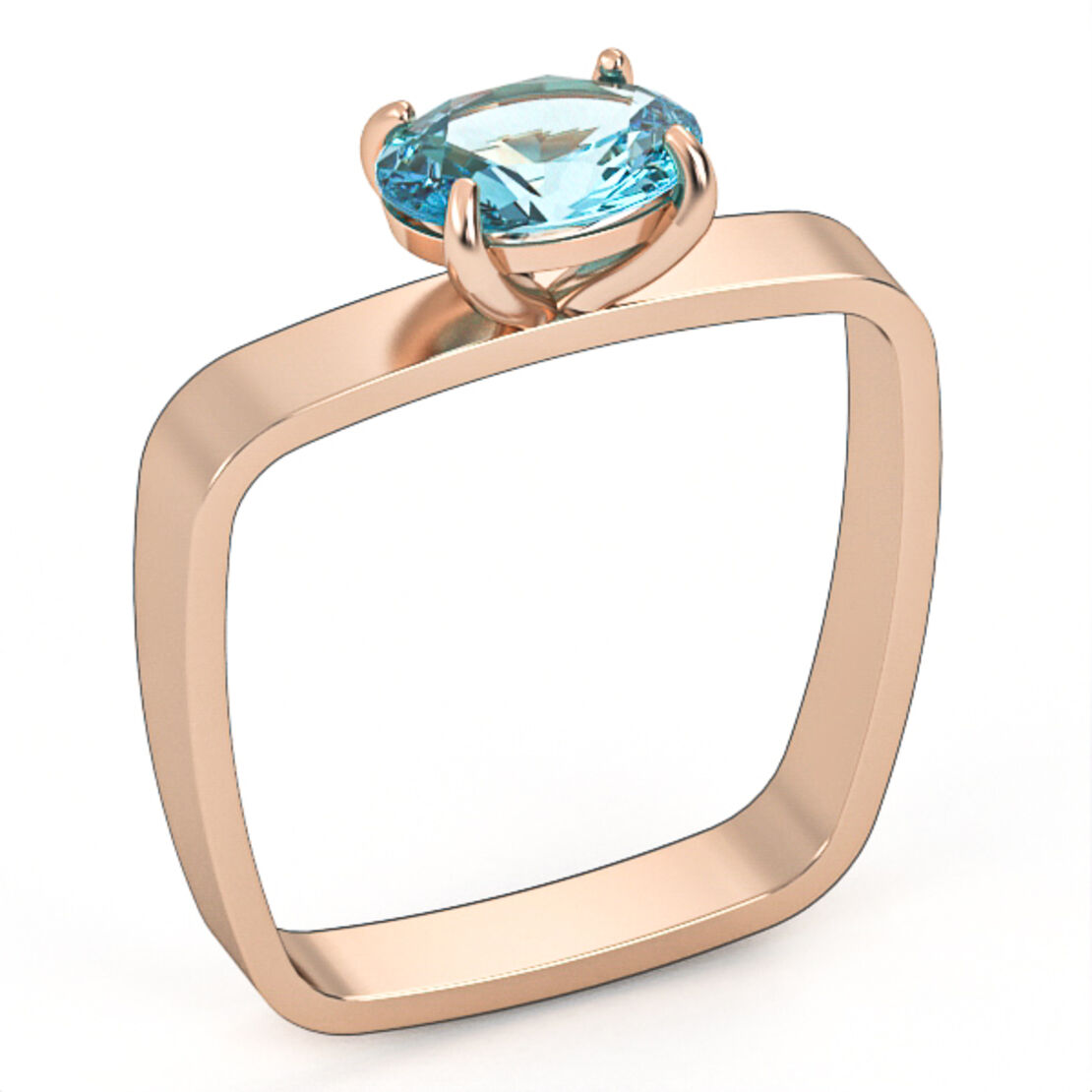 GSR8 Blue Topaz Suisse 14k Gold Ring