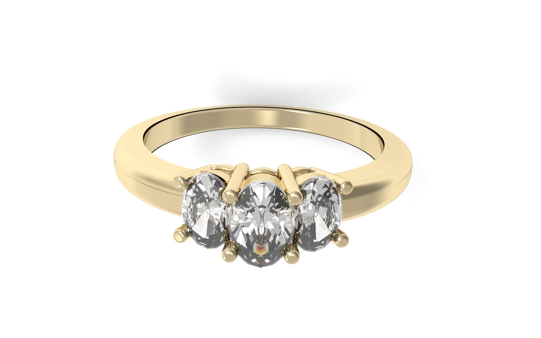 Ring set with natural or CVD diamond model DR24