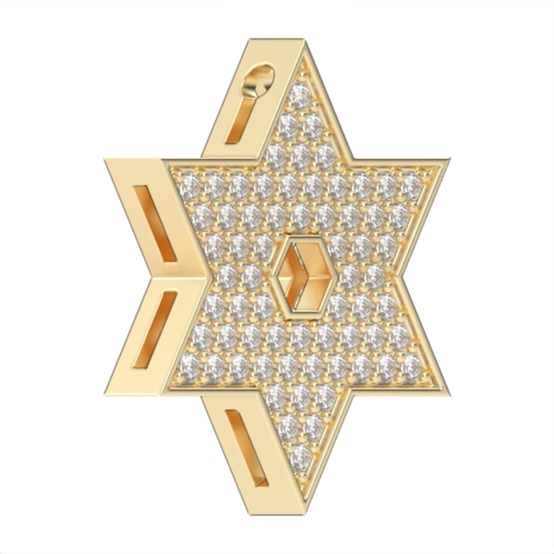 Star of David Pendant with Diamonds  model DP15