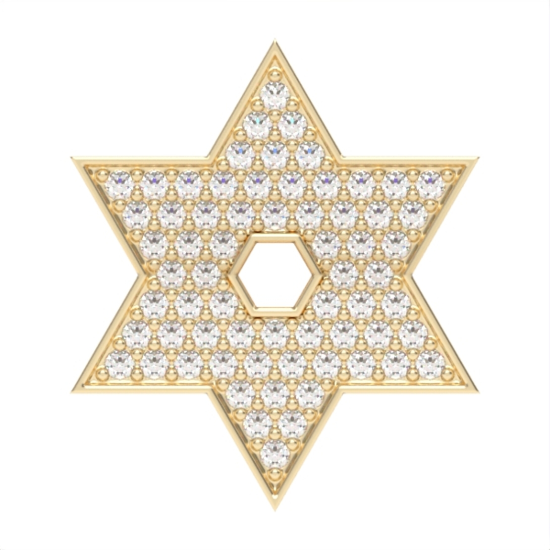 Star of David Pendant with Diamonds  model DP15
