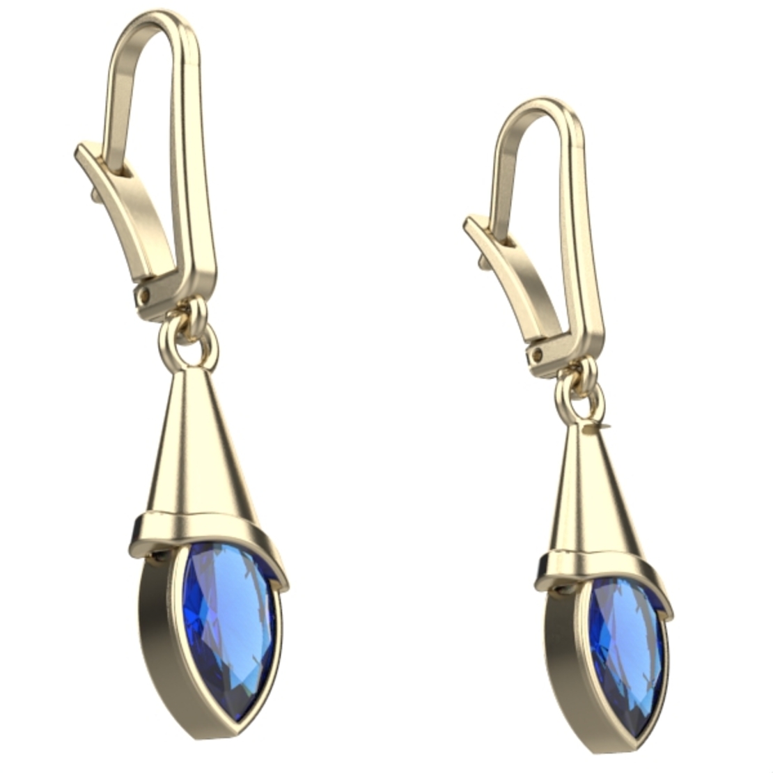 עגילים משובצים אבני חן דגם EAR10