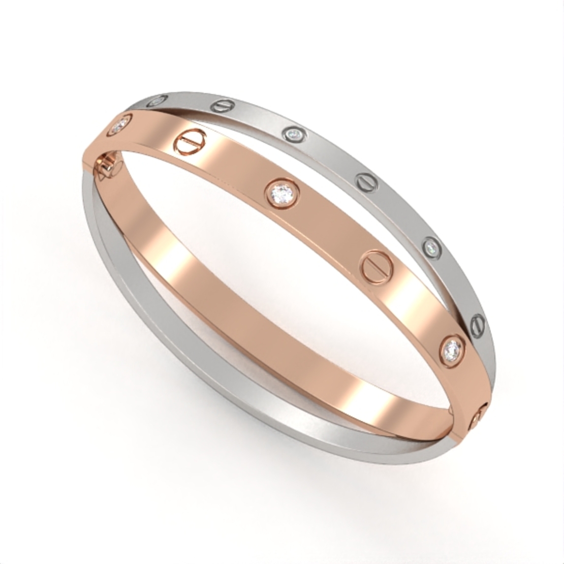 Gold bracelet with diamonds BR18