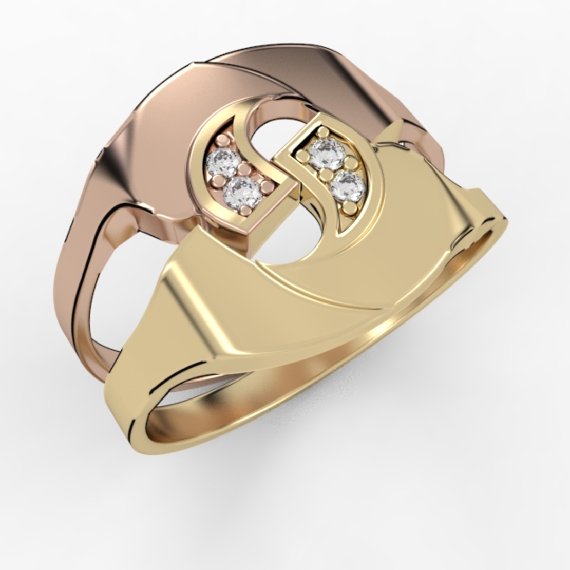 Ring set with natural or CVD diamond model DR21
