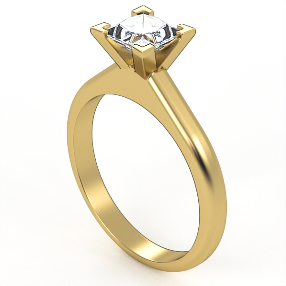 Ring set with natural or CVD diamond model DR12