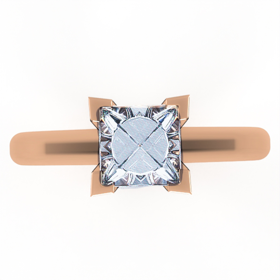 Ring set with natural or CVD diamond model DR12