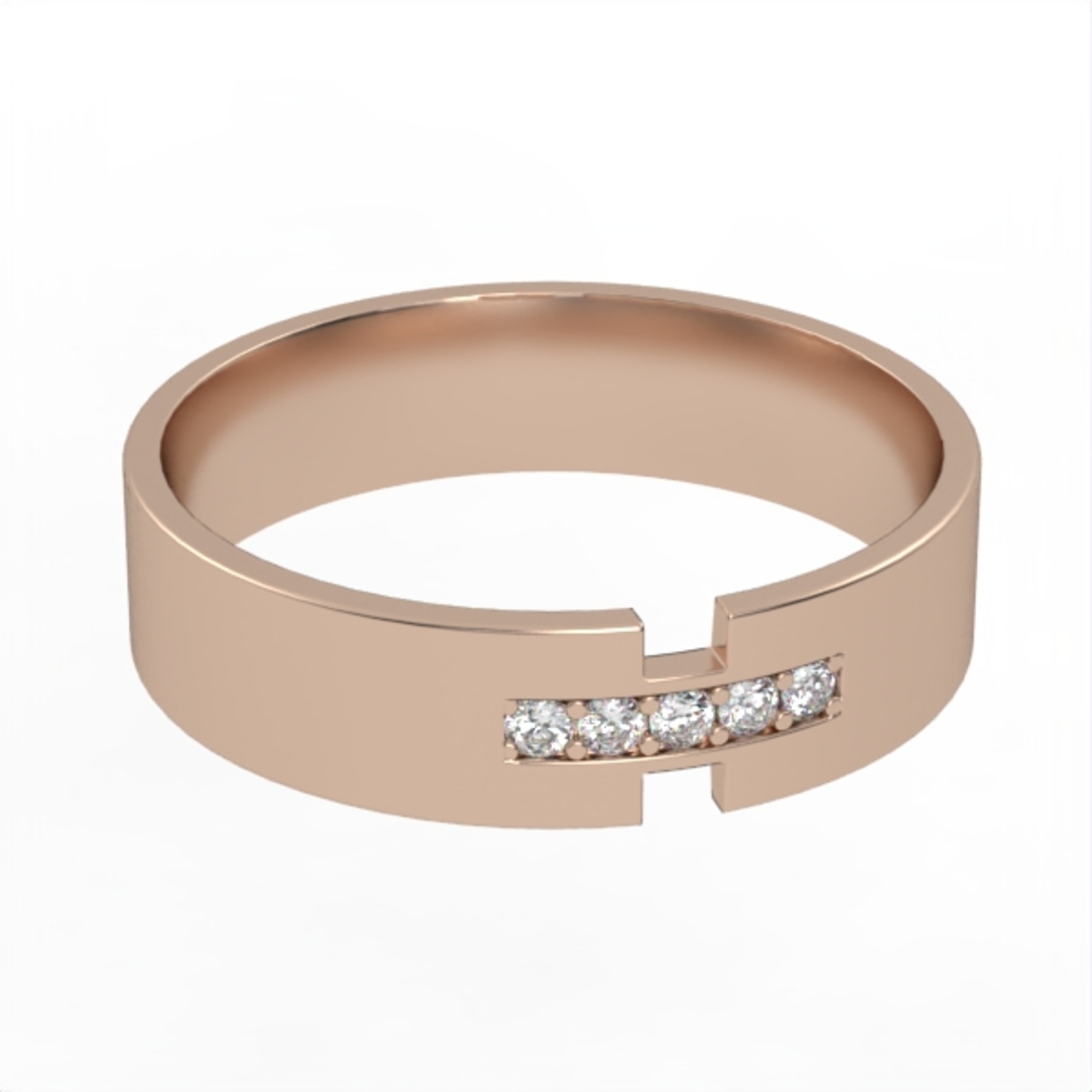 Diamond wedding ring 'Comfort Fit' model WR5