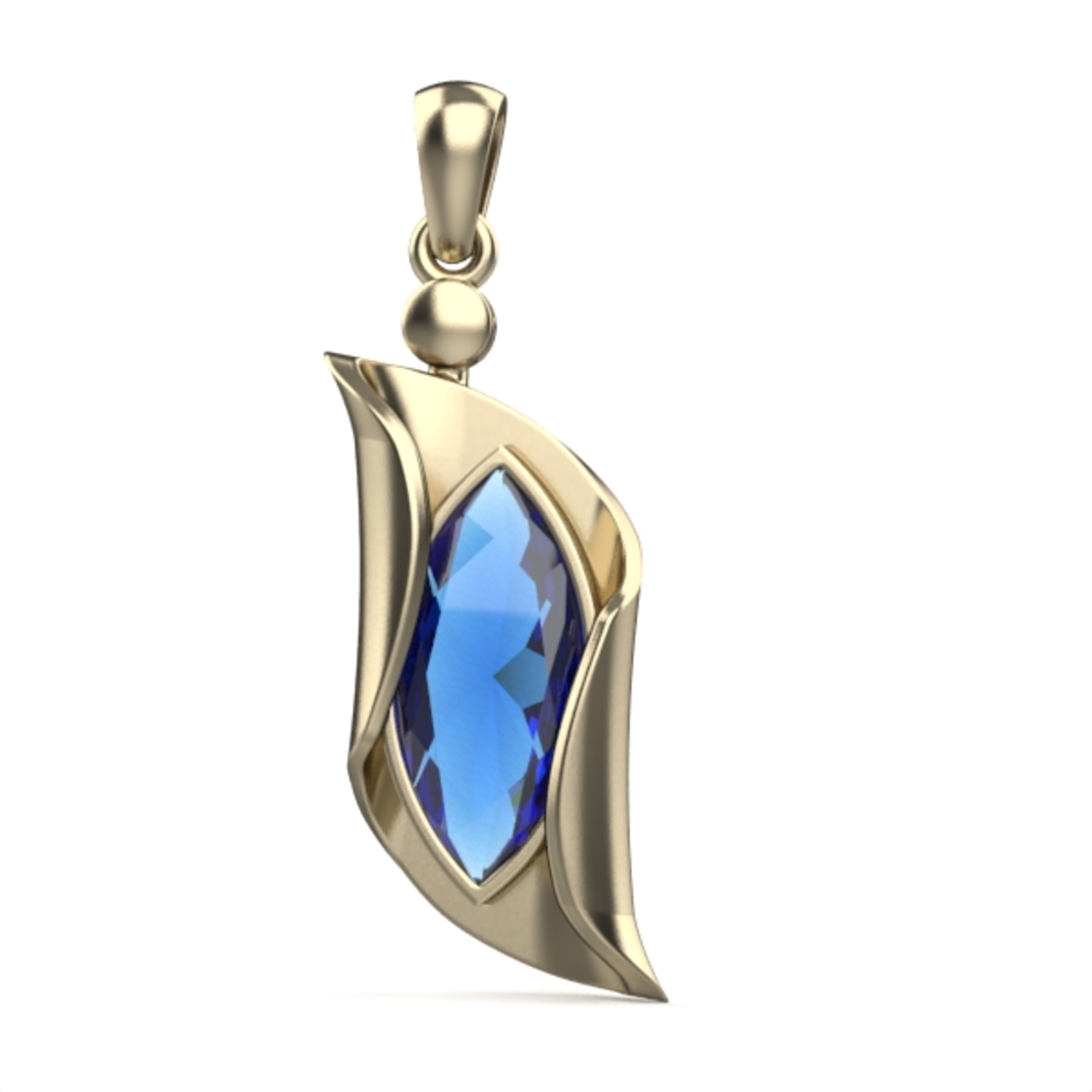 Pendant with Blue Topaz model DP19