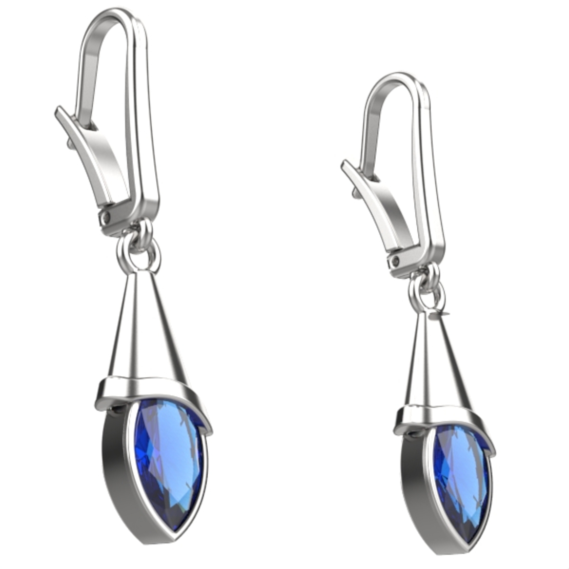 עגילים משובצים אבני חן דגם EAR10