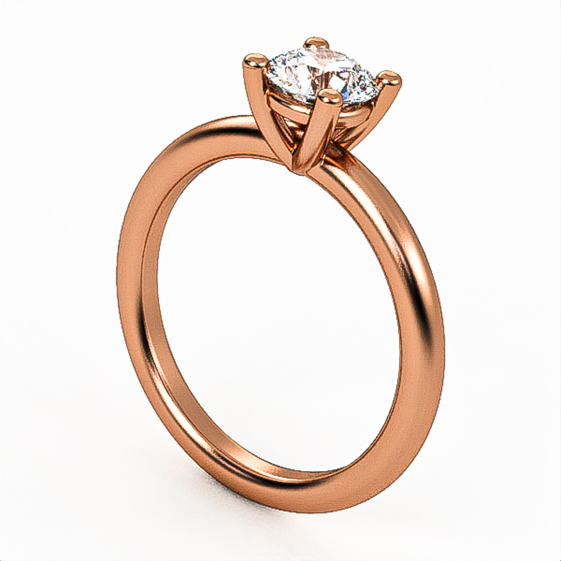 Ring set with natural or CVD diamond model DR17