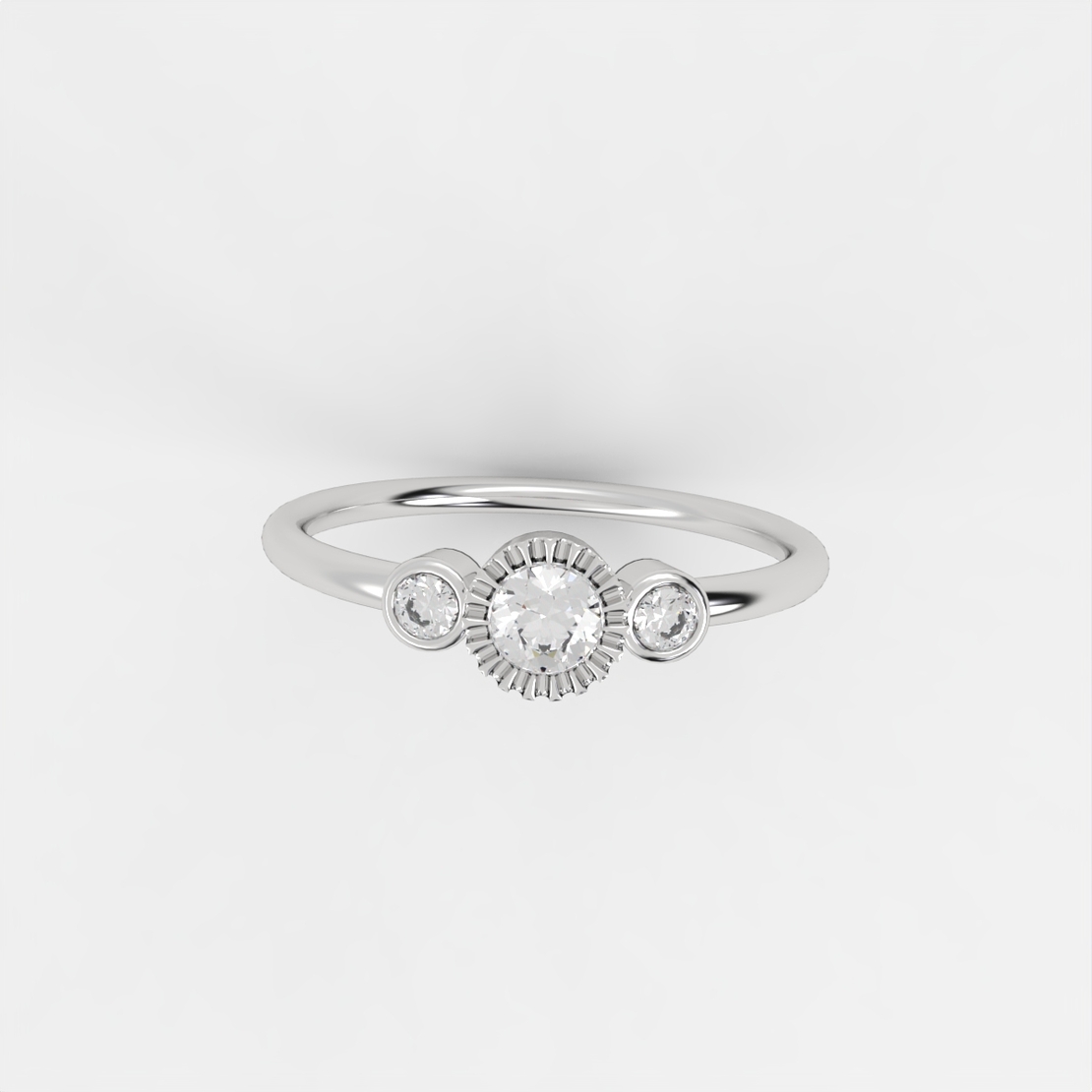 Ring set with natural or CVD diamond model DR27