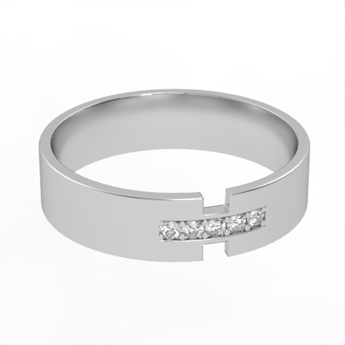 Diamond wedding ring 'Comfort Fit' model WR5