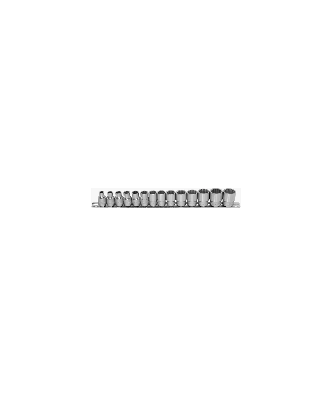 סט בוקסות 3/8 14יח' 12 פ' על פס S+K