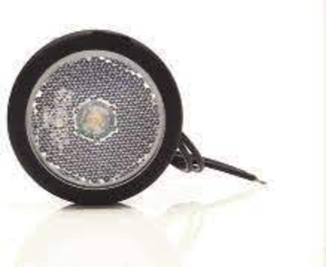 פנס פינה עגול לבן כולל מחזיר אור