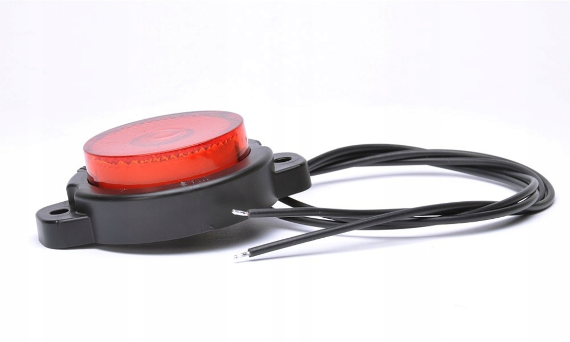 פנס פינה עגול אדום כולל מחזיר אור